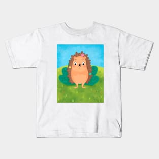 Cheerful summer hedgehog Kids T-Shirt